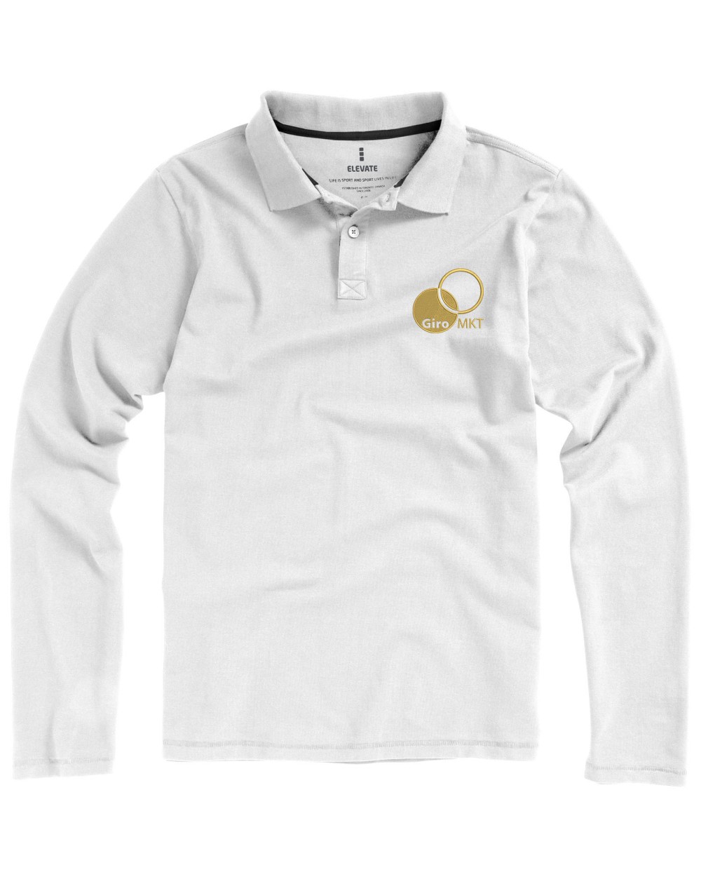 Polo's ELEVATE Oakville herenpolo met lange mouwen voor bedrukking &amp; borduring