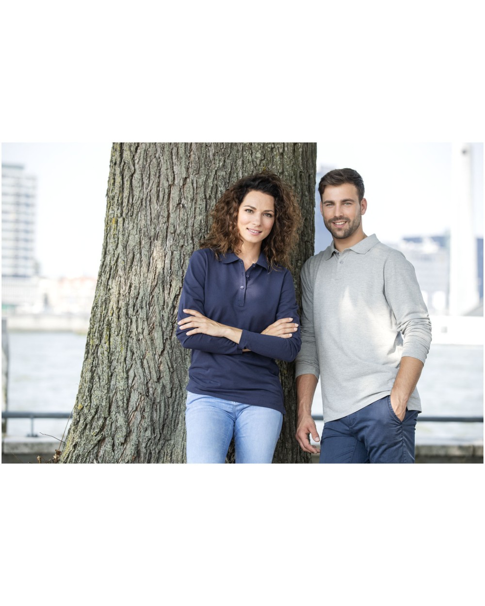 ELEVATE Oakville Langarm Poloshirt für Herren Poloshirts personalisierbar