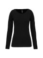 KARIBAN T-shirt col rond manches longues femme /api/colors/b9fdad4a-5e94-45cb-8c03-c08b349b28c3 personnalisable