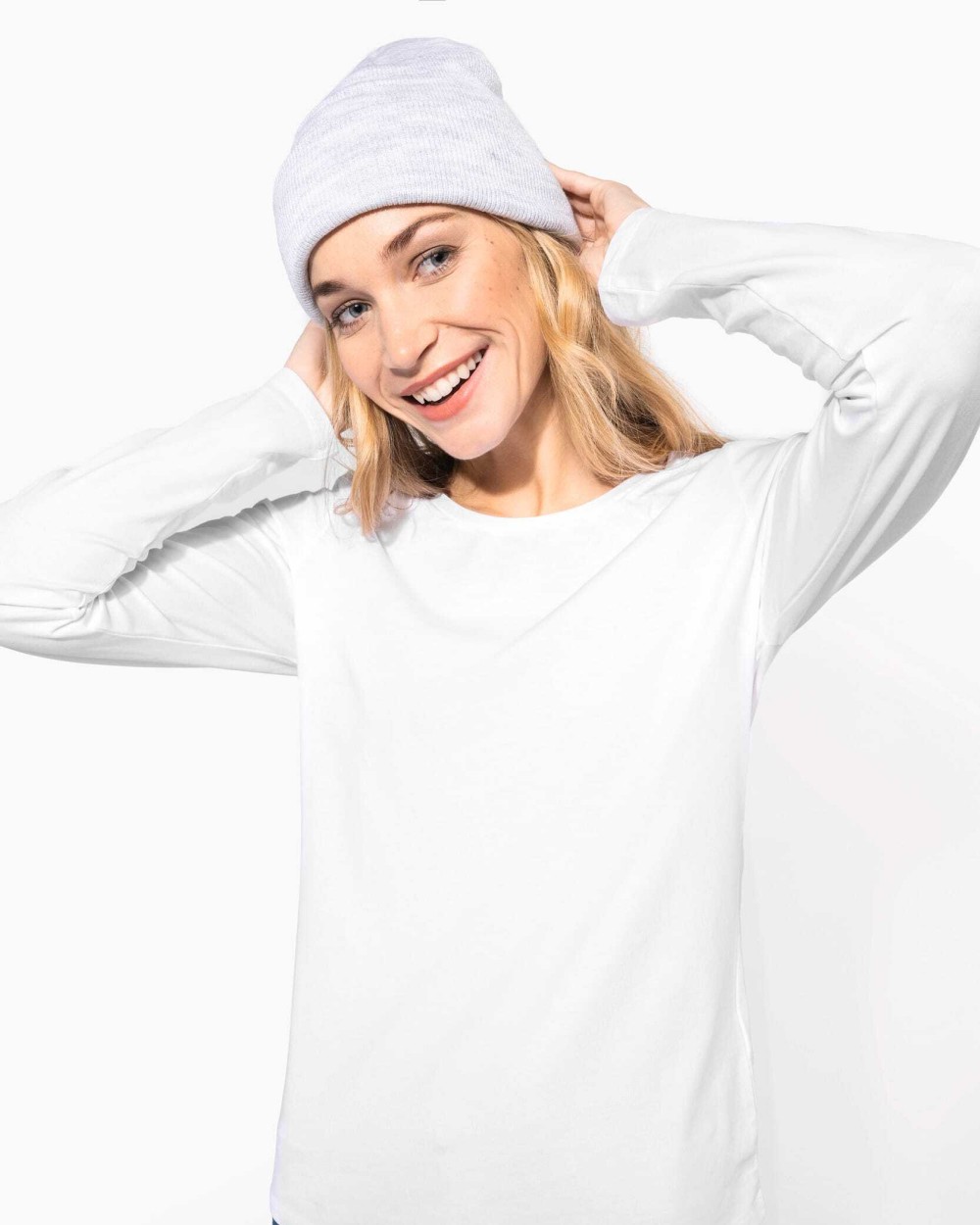 T-Shirts personnalisable KARIBAN T-shirt col rond manches longues femme