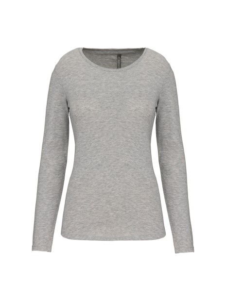 KARIBAN T-shirt col rond manches longues femme /api/colors/b32e3fc9-6c21-4435-b3bf-594ccdf083c3 personnalisable
