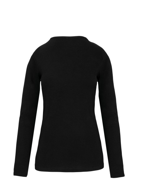 KARIBAN T-shirt col rond manches longues femme /api/colors/b9fdad4a-5e94-45cb-8c03-c08b349b28c3 personnalisable