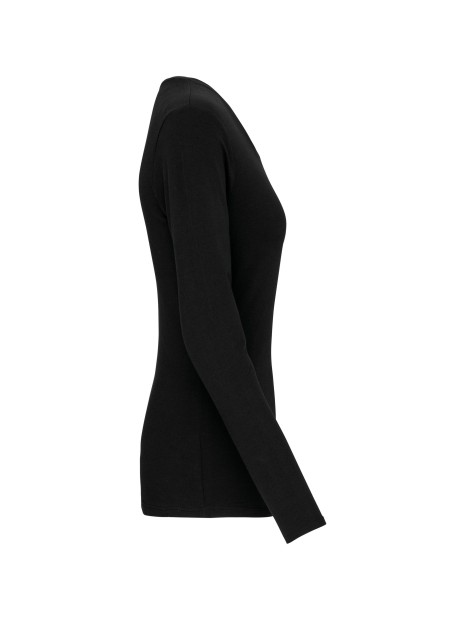 KARIBAN T-shirt col rond manches longues femme /api/colors/b9fdad4a-5e94-45cb-8c03-c08b349b28c3 personnalisable