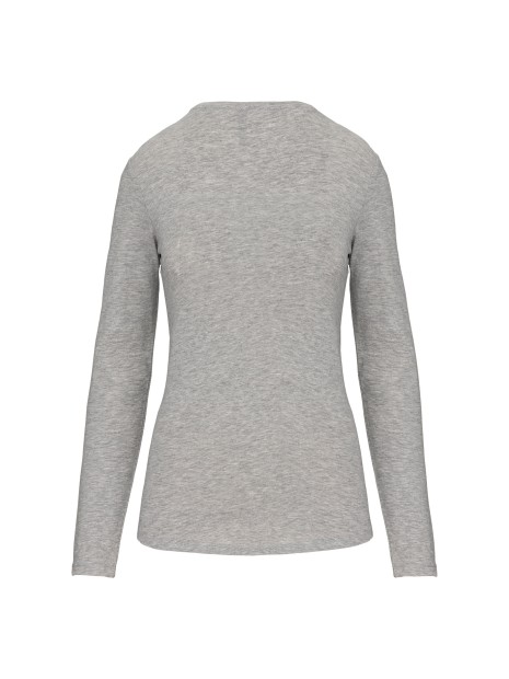 KARIBAN T-shirt col rond manches longues femme /api/colors/b32e3fc9-6c21-4435-b3bf-594ccdf083c3 personnalisable