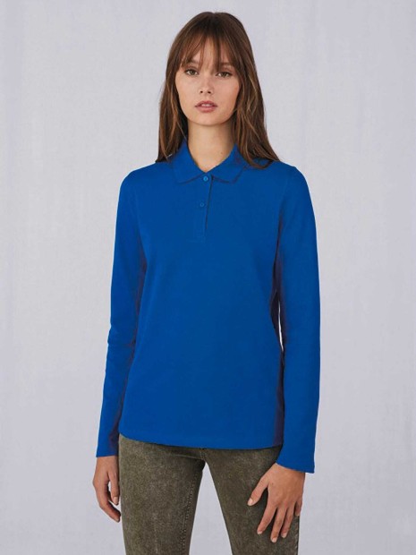 Polos à personnaliser B&C MY POLO 180 Femme manches longues 
