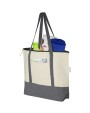 Tote bags 4DO Repose draagtas met rits van 320 g/m² gerecycled katoen 10L voor bedrukking &amp; borduring