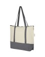 Tote bags personnalisable 4DO Sac shopping à fermeture éclair 10 L en coton recyclé 320 g/m² Repose
