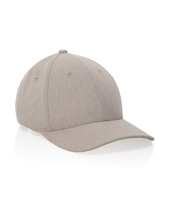 Petjes 4DO Milo AWARE™ recycled heather 6 paneel cap 200gr voor bedrukking &amp; borduring