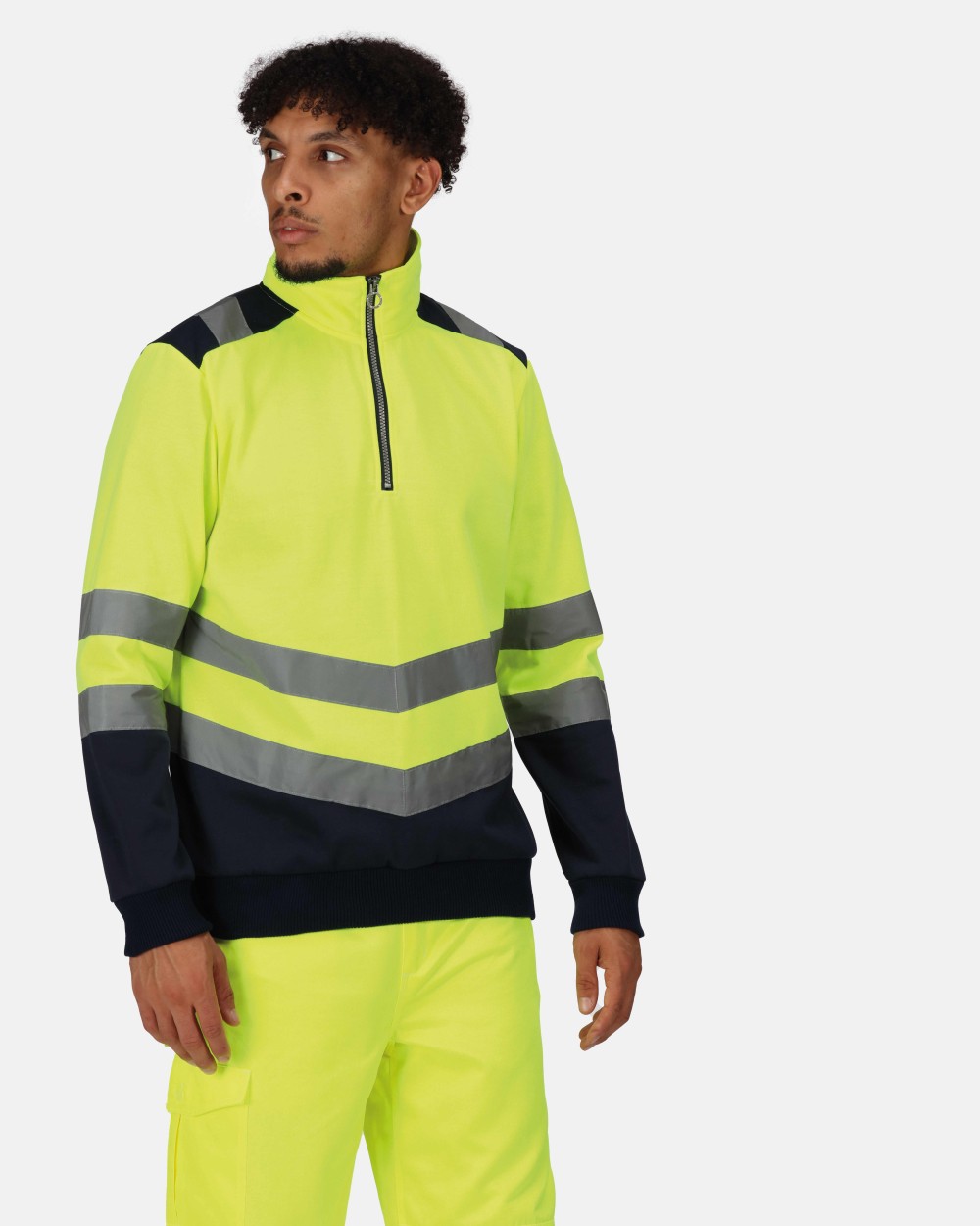 REGATTA Pro hi-vis 1/4 zip sweatshirt Sweatshirts personalisierbar