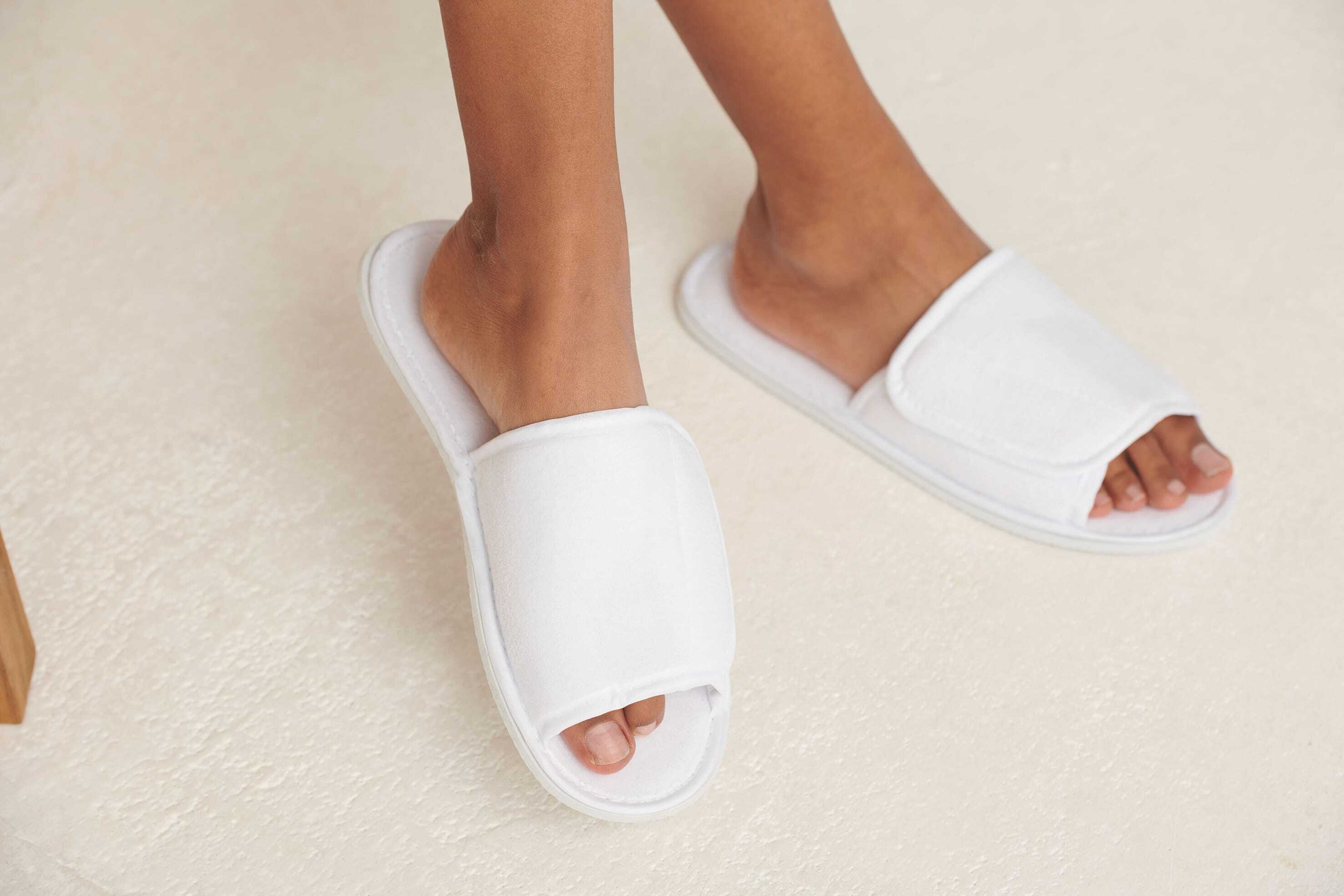 Benodigdheden TOWEL-CITY Open Toe Slippers voor bedrukking &amp; borduring