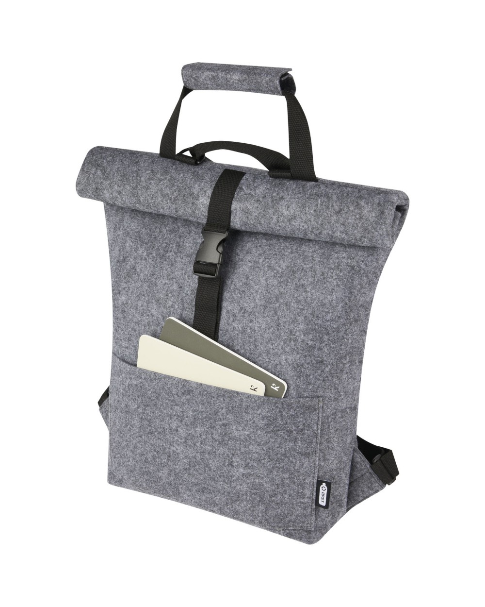 Sacs & Bagagerie personnalisable 4DO Sacoche de vélo avec dessus enroulable Felta de 13 L en feutre recyclé certifié GRS
