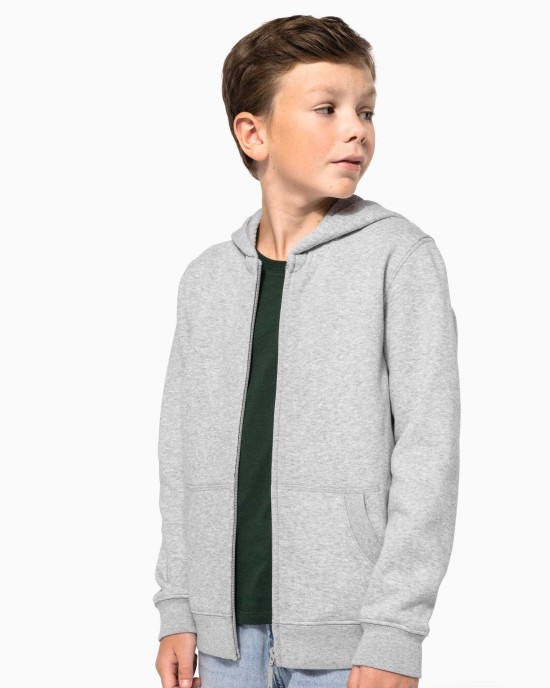 Sweat-shirts personnalisable Kariban Sweat-shirt recyclé zippé à capuche enfant