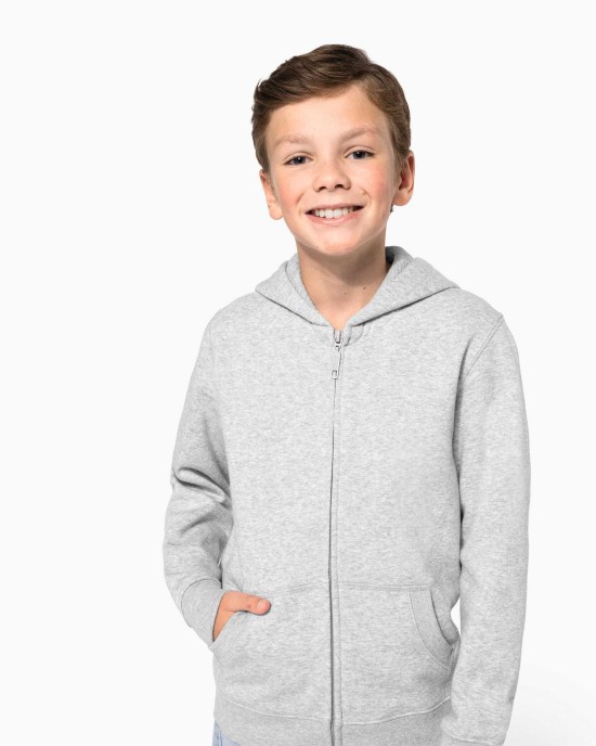 Sweat-shirts personnalisable Kariban Sweat-shirt recyclé zippé à capuche enfant