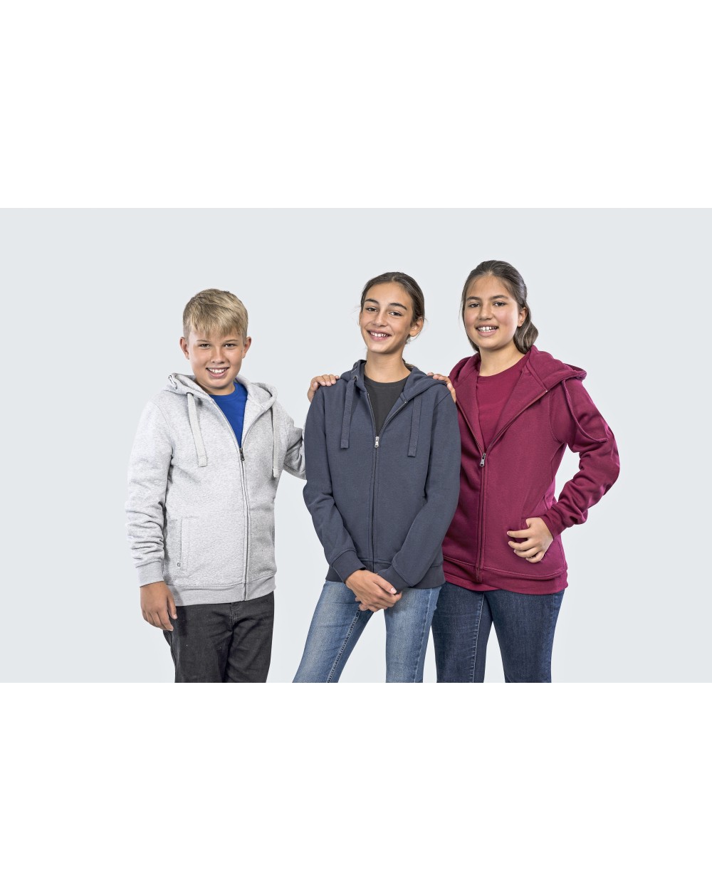 HRM Kids´ Premium Hooded Jacket Sweatshirts personalisierbar