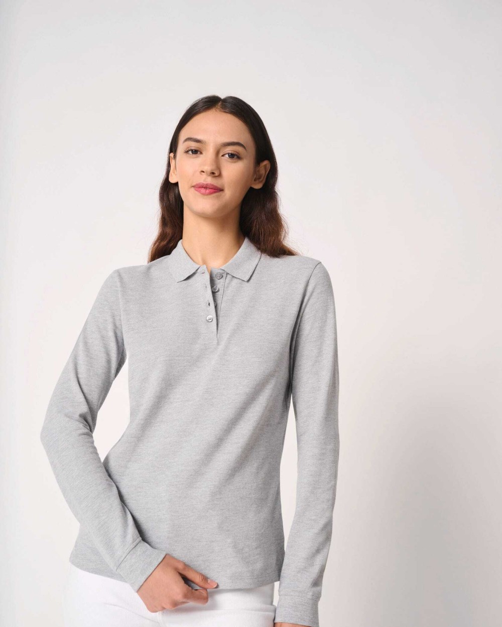 Polos personnalisable IDEAL BASIC BRAND Polo piqué LSL femme