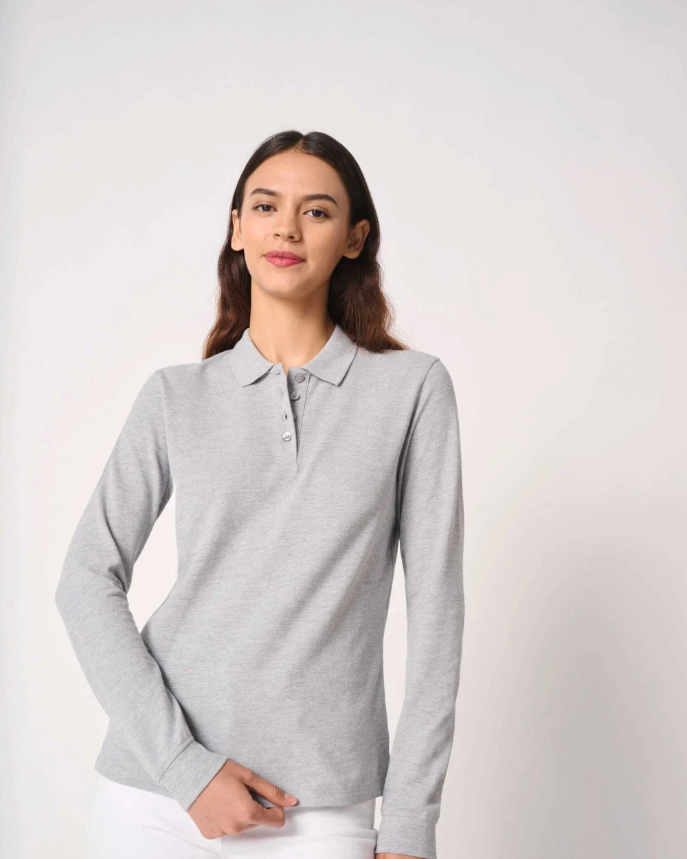 Polos personnalisable IDEAL BASIC BRAND Polo piqué LSL femme