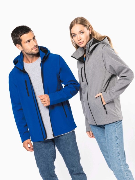 Softshells à personnaliser KARIBAN Veste Softshell 3 couches à capuche avec manches amovibles unisexe 