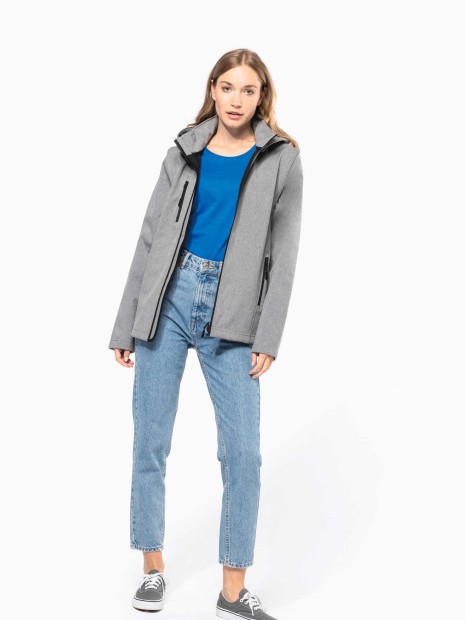 Softshells à personnaliser KARIBAN Veste Softshell 3 couches à capuche avec manches amovibles unisexe 