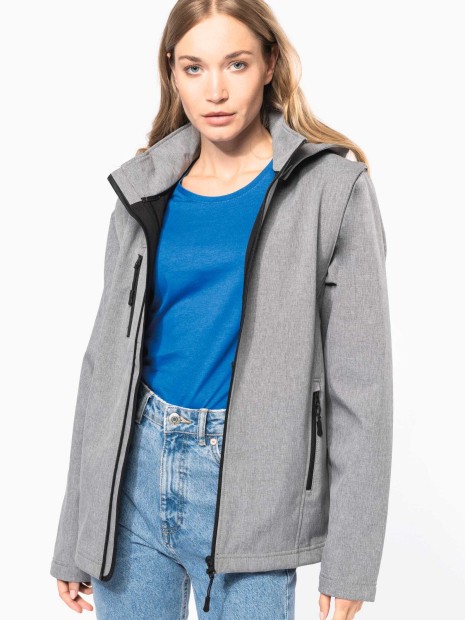 Softshells à personnaliser KARIBAN Veste Softshell 3 couches à capuche avec manches amovibles unisexe 