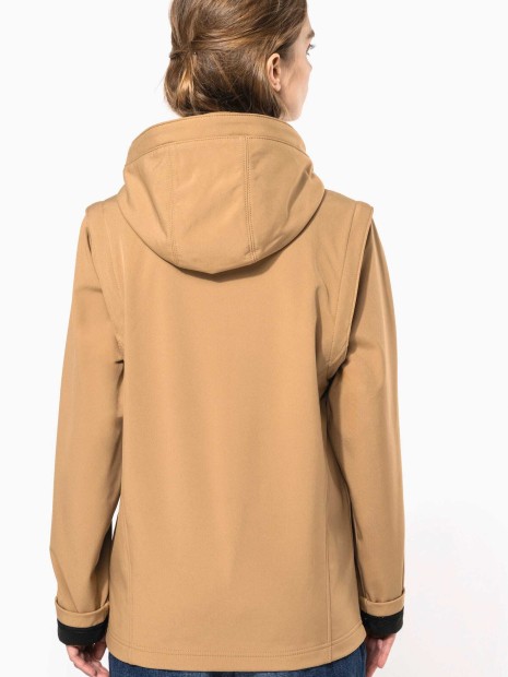 Softshells à personnaliser KARIBAN Veste Softshell 3 couches à capuche avec manches amovibles unisexe 