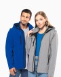 KARIBAN 3-lagige Unisex-Softshell-Jacke mit Kapuze und abnehmbaren Ärmeln Softshells personalisierbar