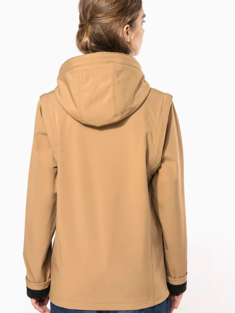 Softshells à personnaliser KARIBAN Veste Softshell 3 couches à capuche avec manches amovibles unisexe 