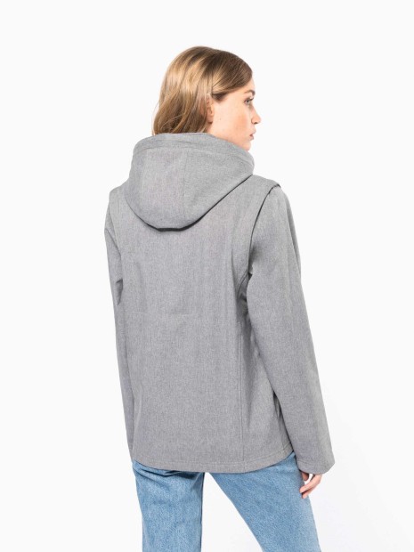Softshells à personnaliser KARIBAN Veste Softshell 3 couches à capuche avec manches amovibles unisexe 