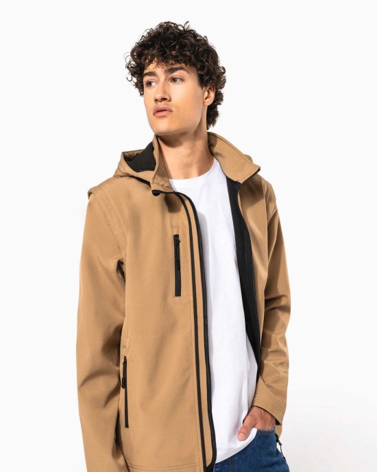 Softshells personnalisable Kariban Veste Softshell 3 couches à capuche avec manches amovibles unisexe
