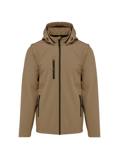 KARIBAN Veste Softshell 3 couches à capuche avec manches amovibles unisexe /api/colors/94043464-ad4d-4a4e-81d8-f2f8c7fa5442 personnalisable
