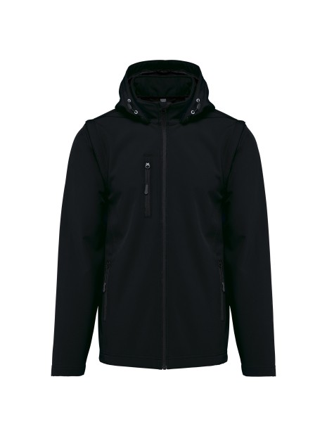 KARIBAN Veste Softshell 3 couches à capuche avec manches amovibles unisexe /api/colors/b9fdad4a-5e94-45cb-8c03-c08b349b28c3 personnalisable