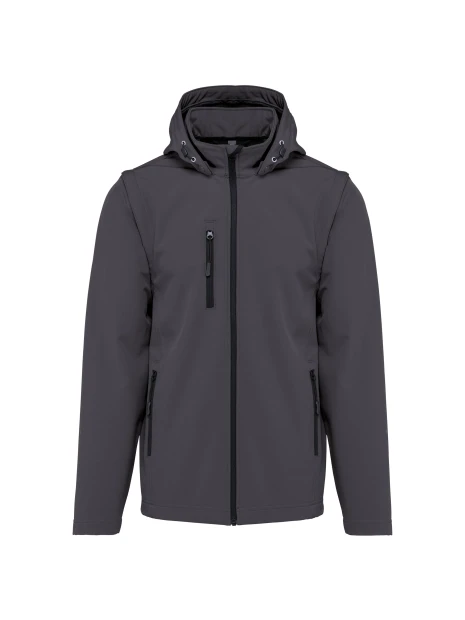 KARIBAN Veste Softshell 3 couches à capuche avec manches amovibles unisexe /api/colors/20c94c25-18de-40b8-aaba-78338c33ca22 personnalisable
