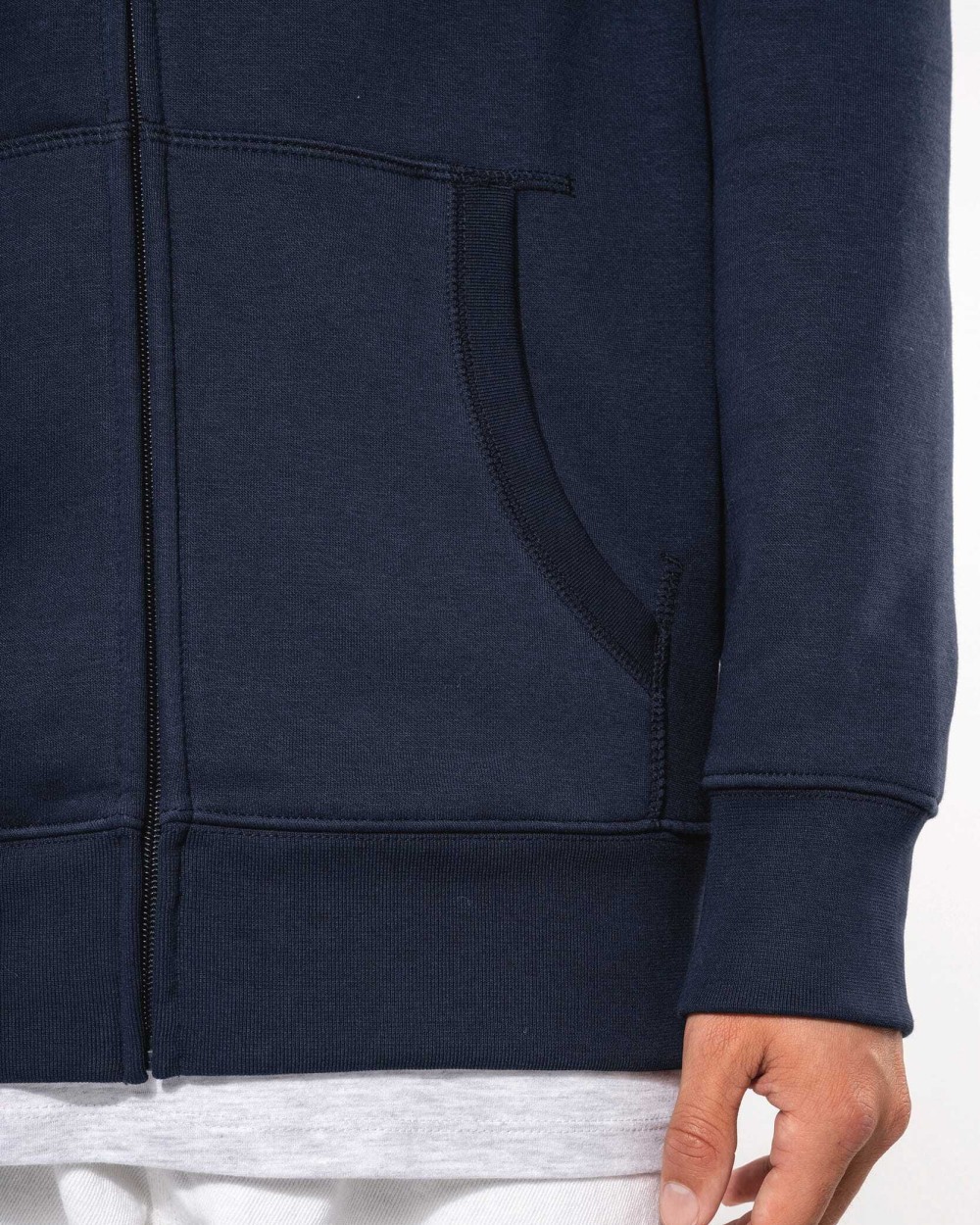 Sweaters & hoodies KARIBAN Hooded Sweater Met Rits voor bedrukking &amp; borduring