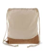 4DO Kordelzugbeutel mit Korkelementen 38x41cm Taschen personalisierbar