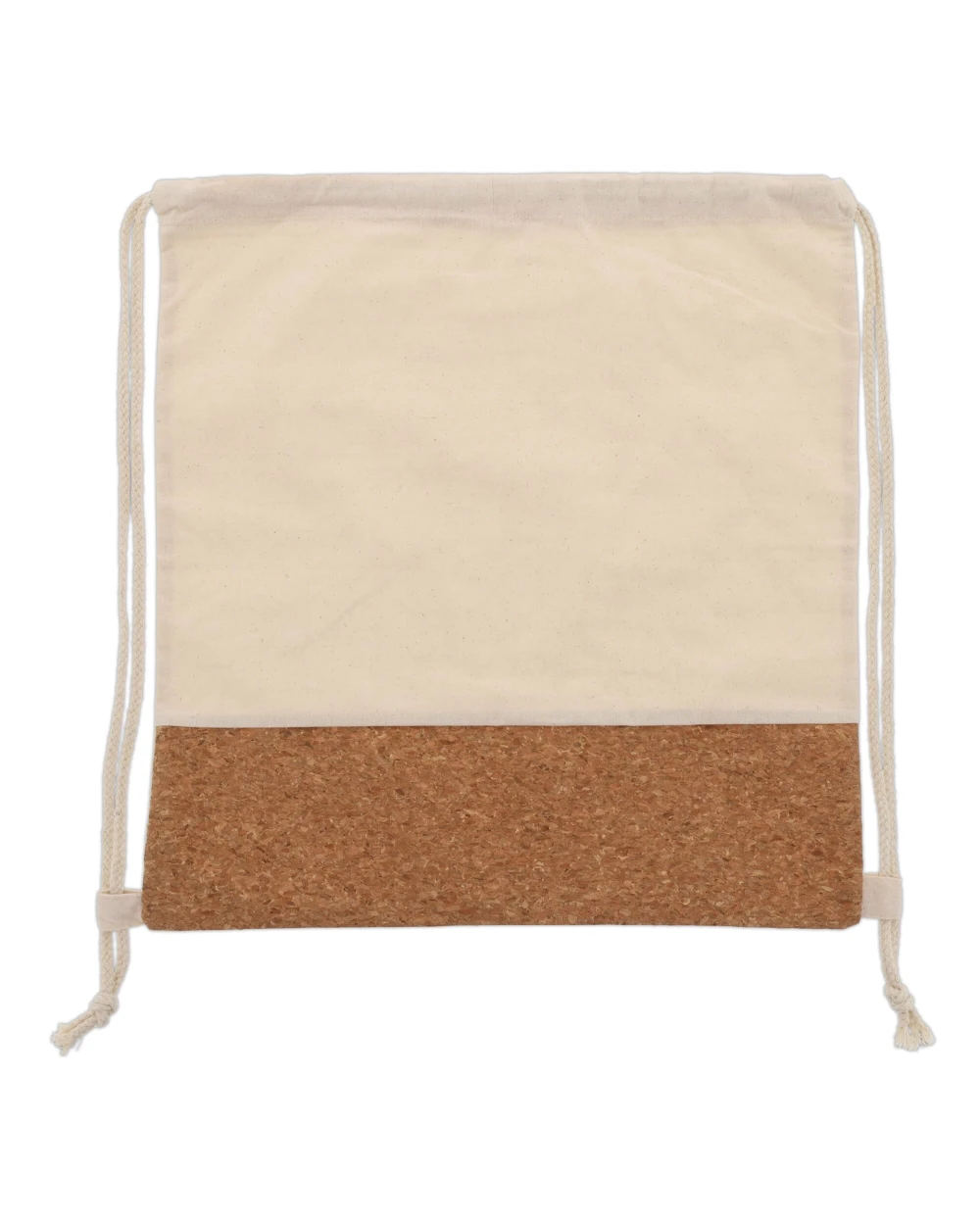 Tassen & Zakken 4DO Trekkoord rugzak Kurk met katoenen koord 38x41cm voor bedrukking &amp; borduring