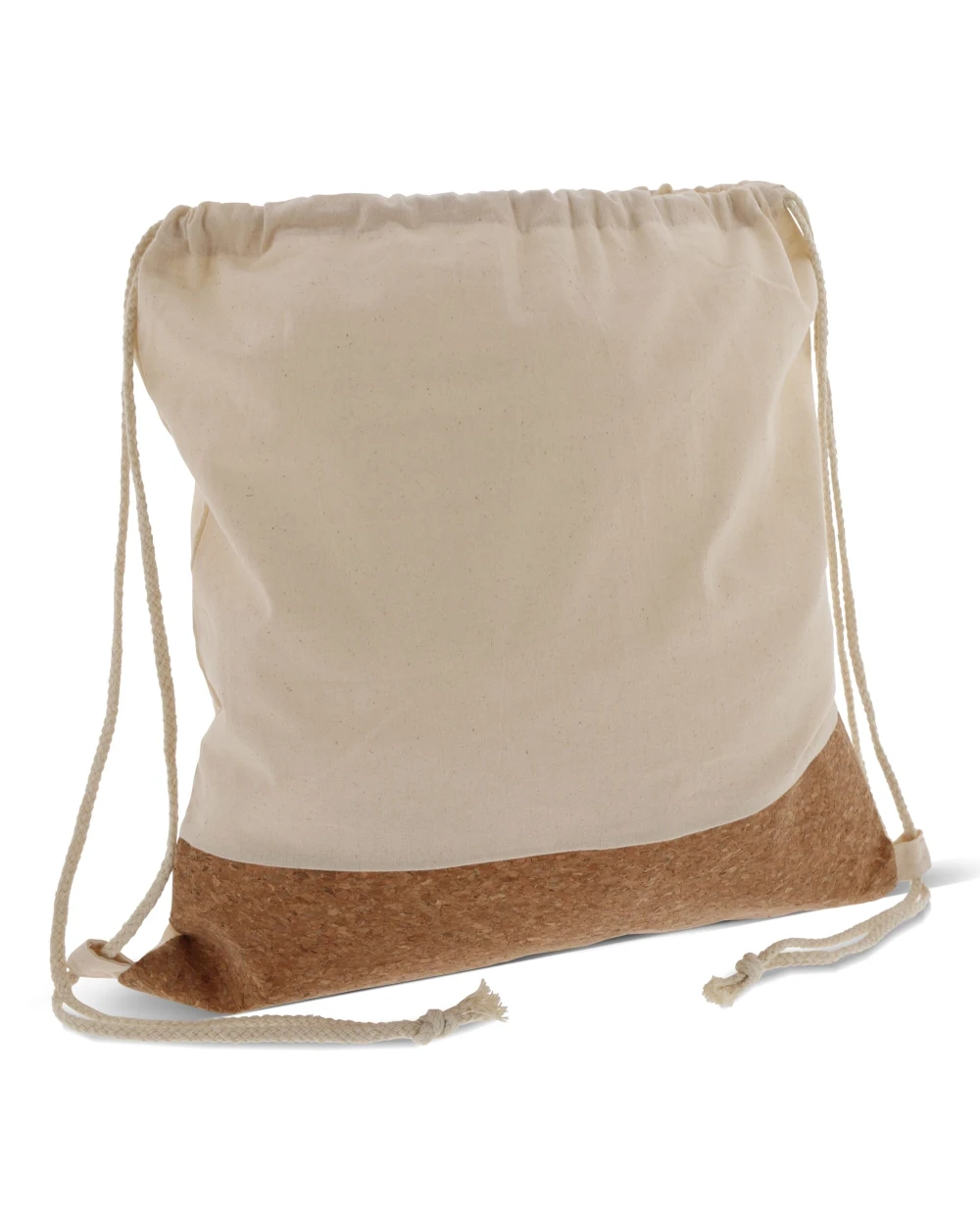 4DO Kordelzugbeutel mit Korkelementen 38x41cm Taschen personalisierbar