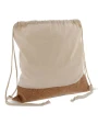 4DO Kordelzugbeutel mit Korkelementen 38x41cm Taschen personalisierbar