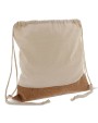 Tassen & Zakken 4DO Trekkoord rugzak Kurk met katoenen koord 38x41cm voor bedrukking &amp; borduring