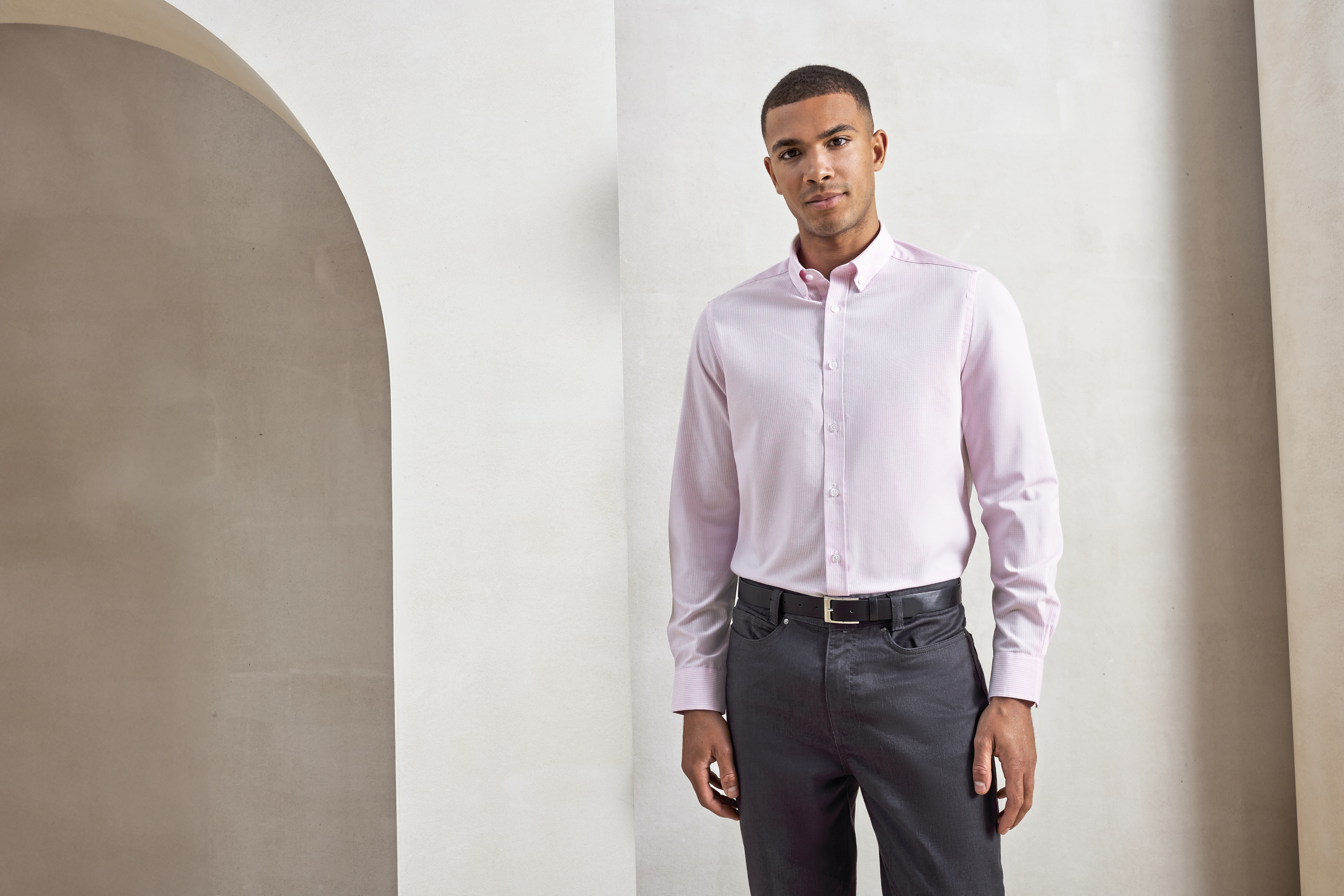 Chemises personnalisable PREMIER Mens Cotton Rich Oxford Stripes Shirt