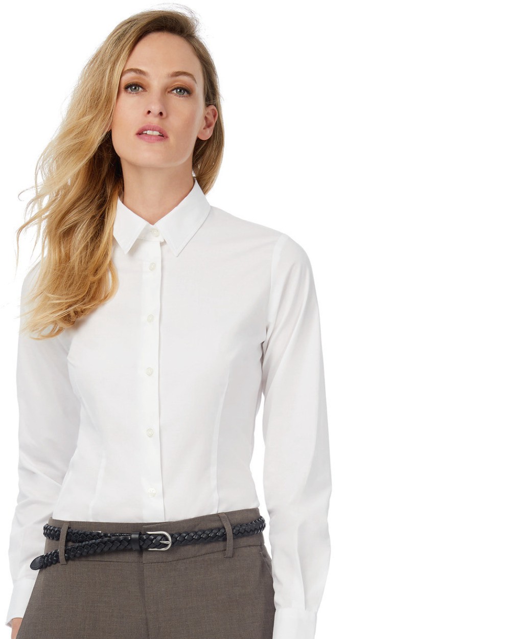 Chemises personnalisable B&C Black Tie LSL/women Poplin Shirt