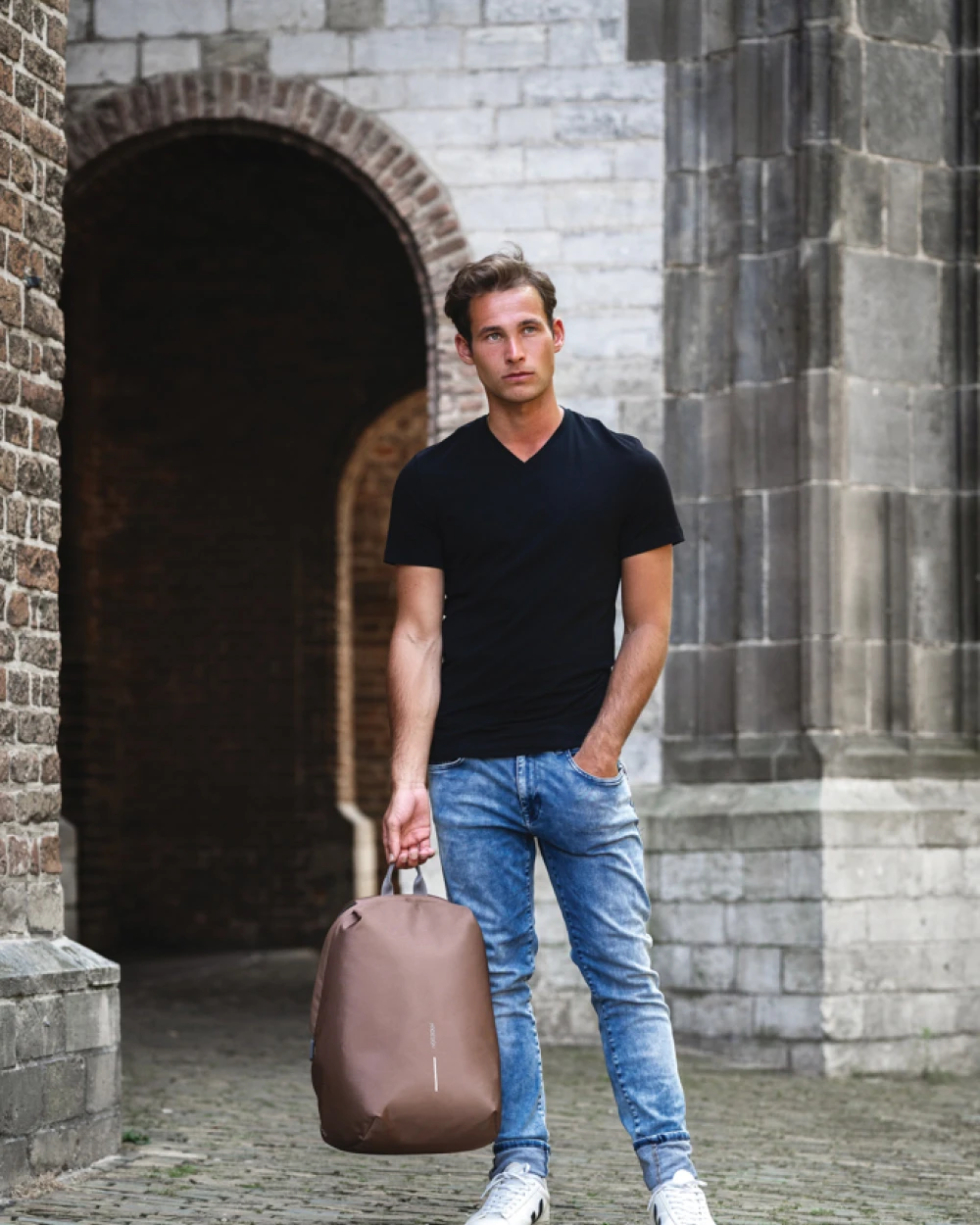 Tassen & Zakken 4DO Bobby Soft, anti-diefstal rugzak voor bedrukking &amp; borduring