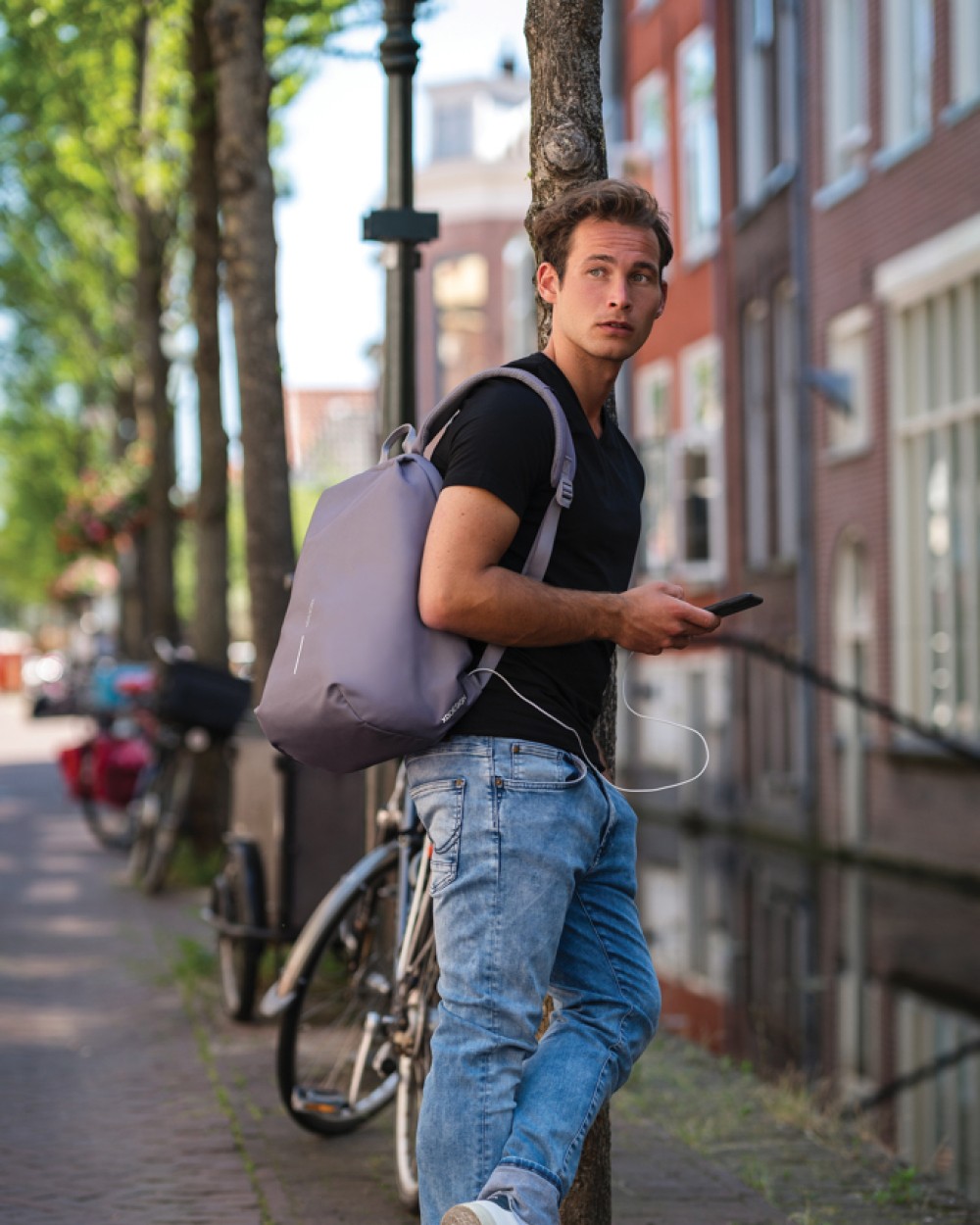 4DO Bobby Soft, Anti-Diebstahl-Rucksack Taschen personalisierbar