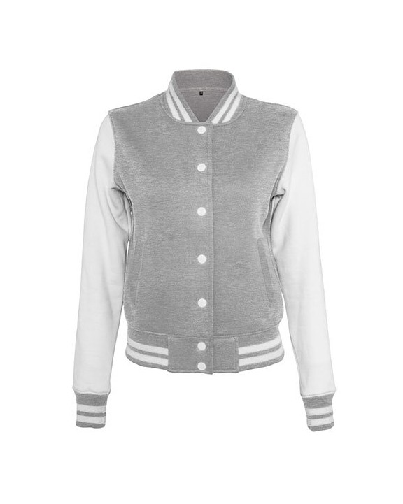Sweat-shirts personnalisable BUILD YOUR BRAND Ladies Sweat College Jacket