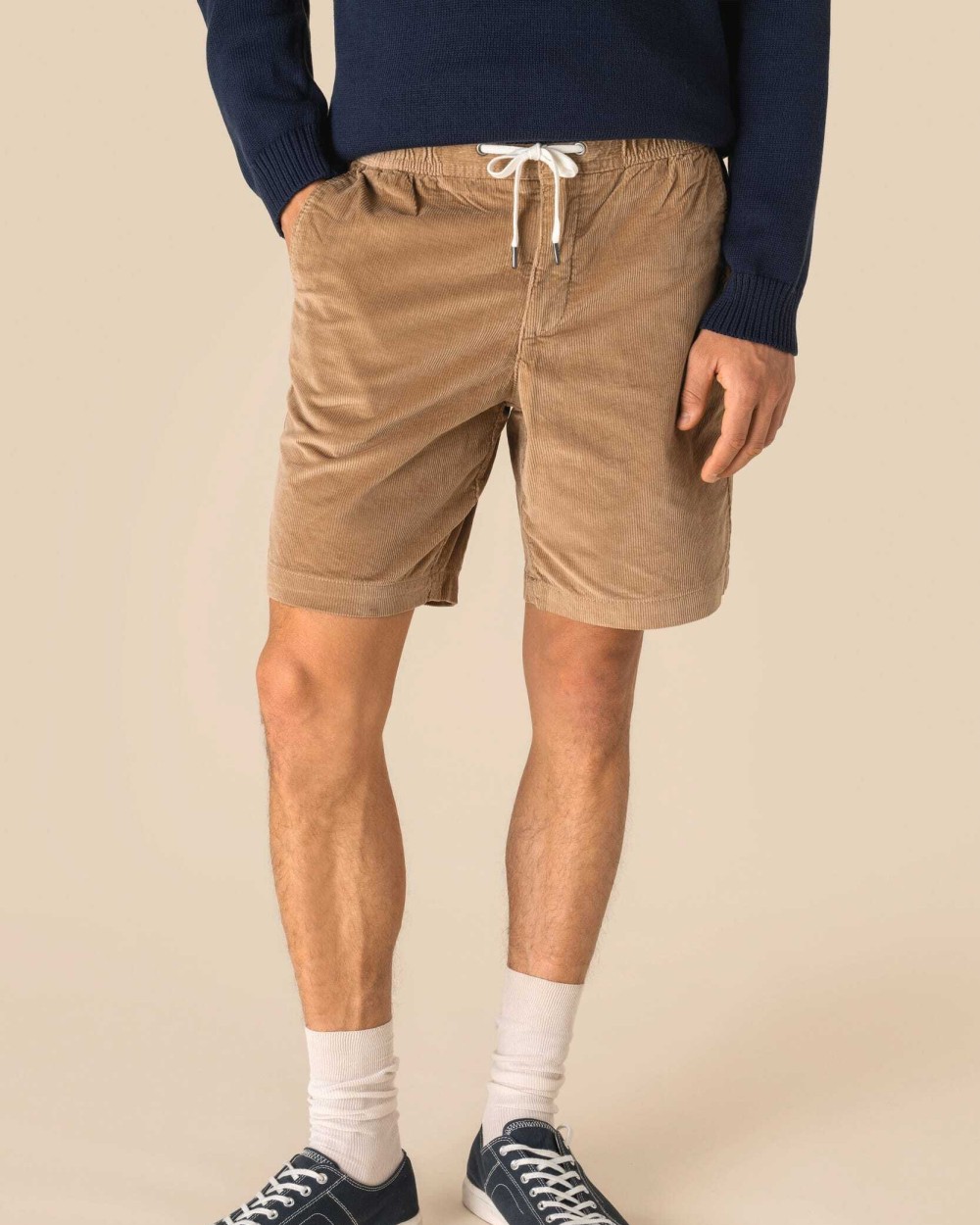 Bermuda's & Shorts SPASSO Ecologische bermuda van ribfluweel voor bedrukking &amp; borduring