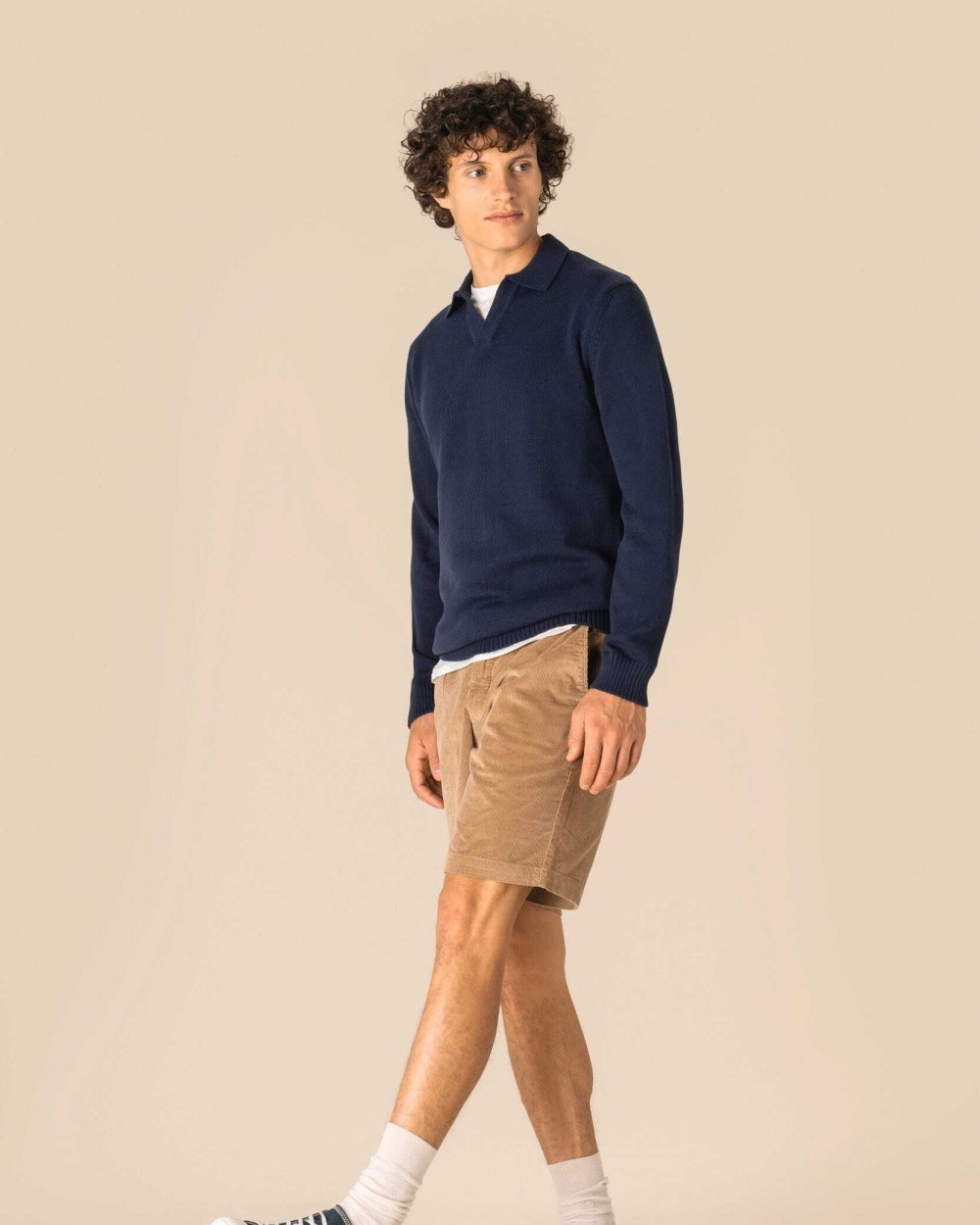 Bermuda's & Shorts SPASSO Ecologische herenshort in ribfluweel voor bedrukking &amp; borduring