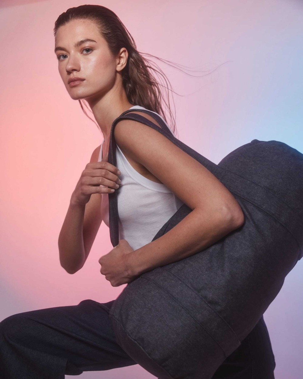 Tassen & Zakken KIMOOD Duffeltas van denim voor bedrukking &amp; borduring