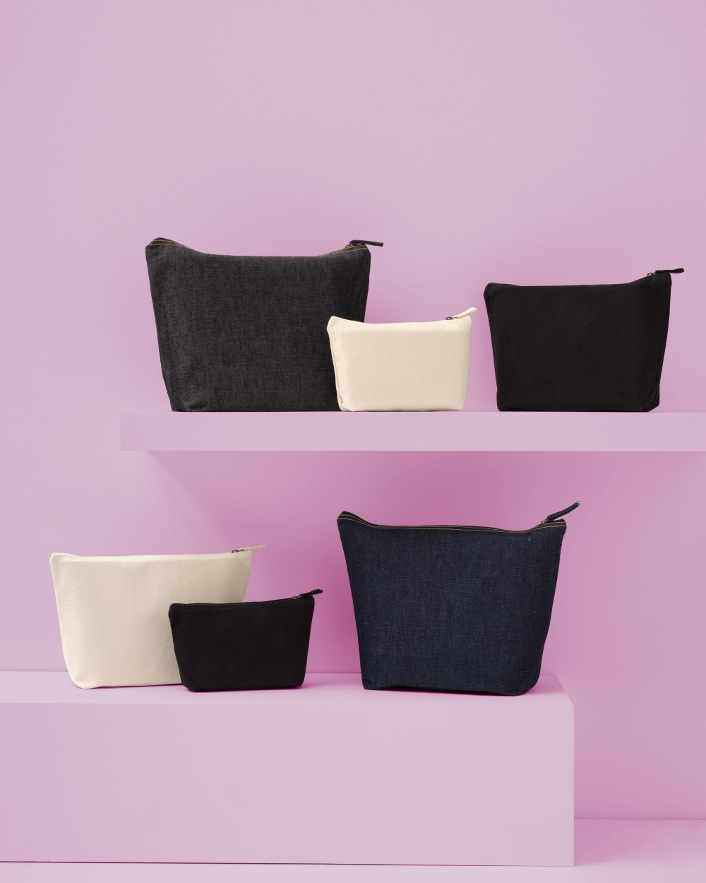 NUTSHELL Recycled luxe canvas accessory bag Taschen personalisierbar