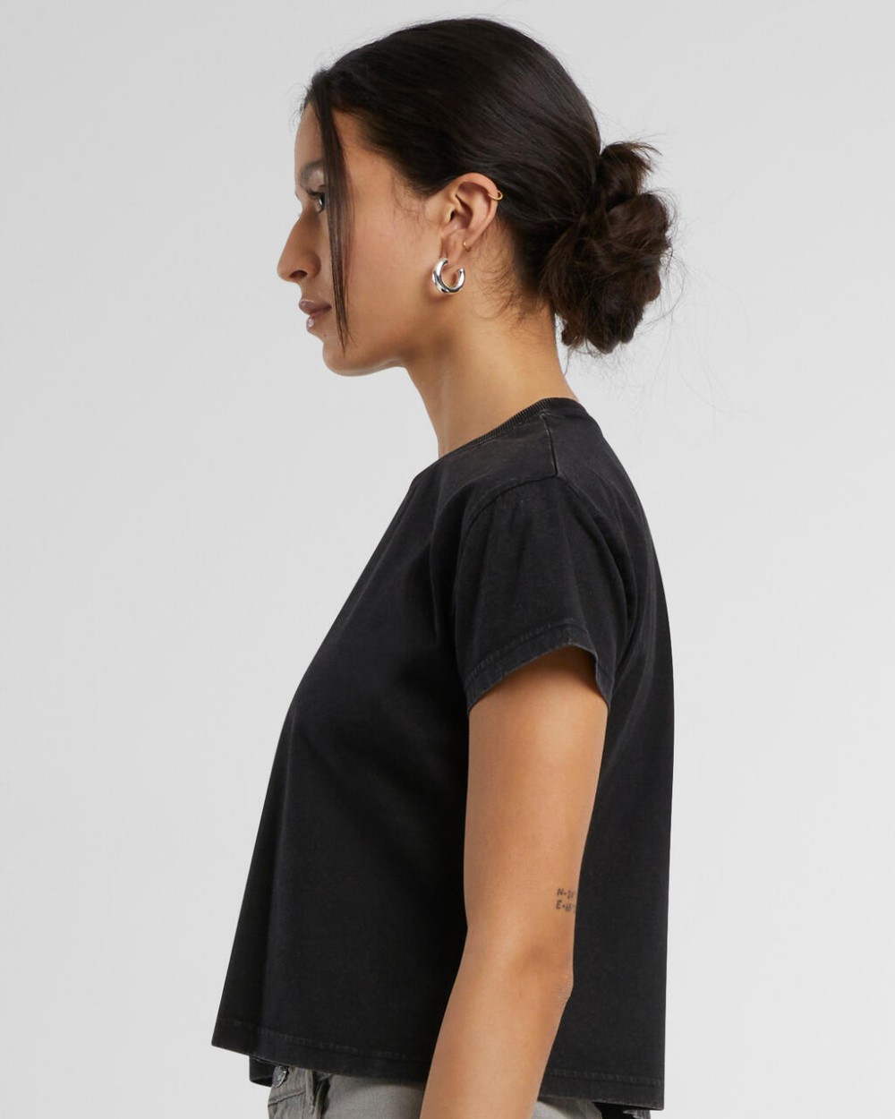 T-Shirts personnalisable BUILD YOUR BRAND Ladies Vintage Cropped Tee