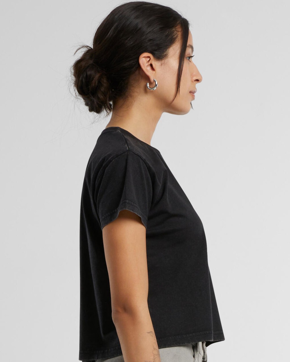 T-Shirts personnalisable BUILD YOUR BRAND Ladies Vintage Cropped Tee