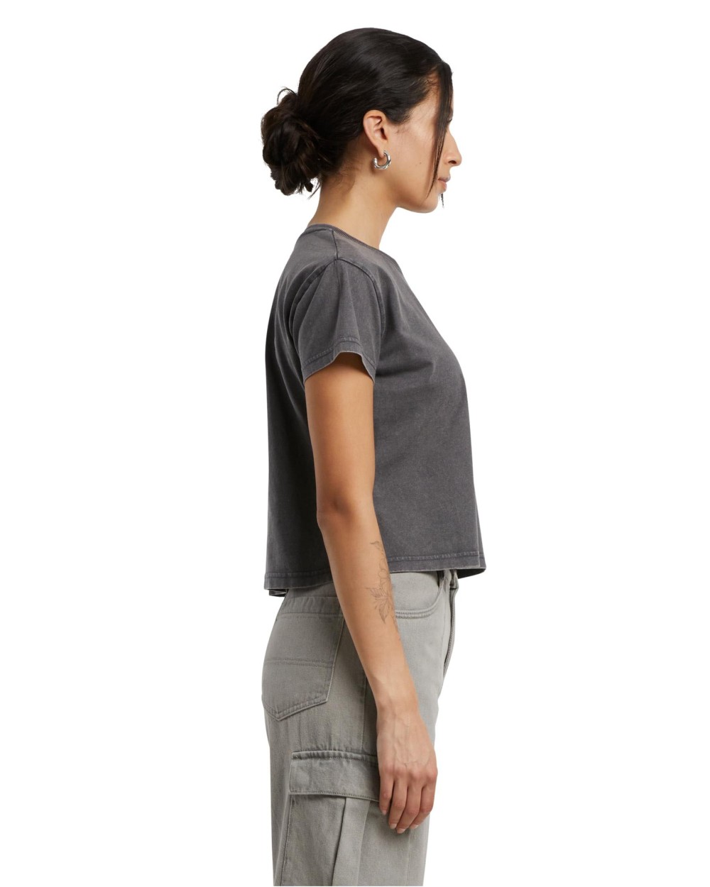 T-Shirts personnalisable BUILD YOUR BRAND Ladies Vintage Cropped Tee