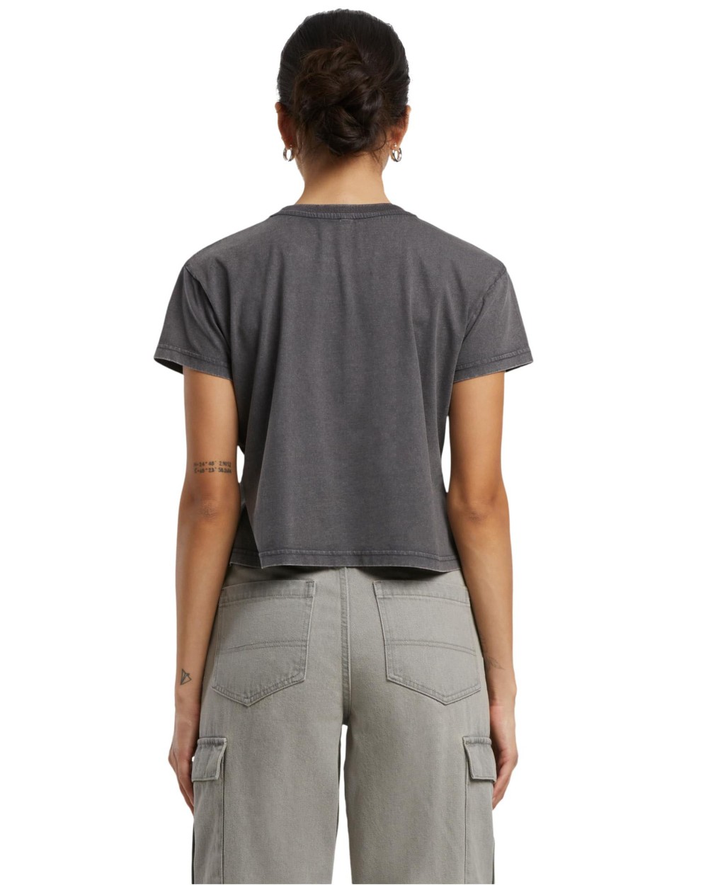 T-Shirts personnalisable BUILD YOUR BRAND Ladies Vintage Cropped Tee